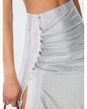 JUPE DRAPED LUREX SILVER