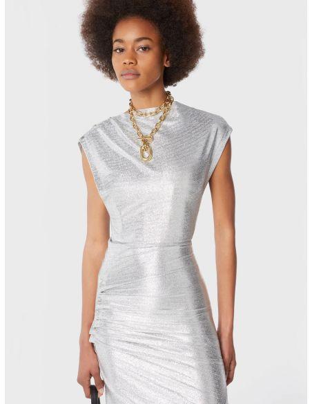 ROBE MI-LONGUE SILVER