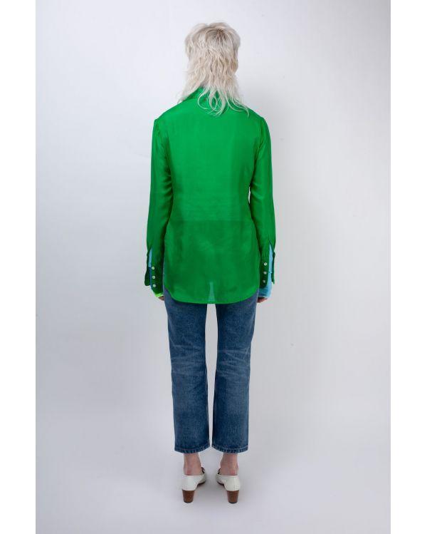 CHEMISE TASHA LIGHTWEIGHT SILK GREEN 2