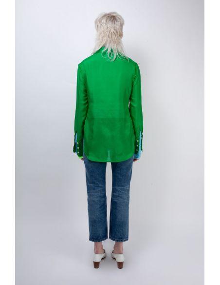 CHEMISE TASHA LIGHTWEIGHT SILK GREEN