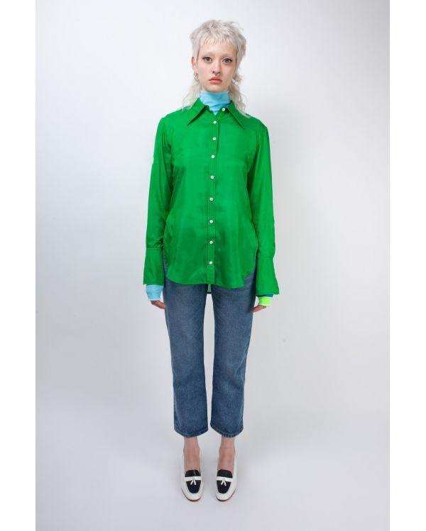 CHEMISE TASHA LIGHTWEIGHT SILK GREEN