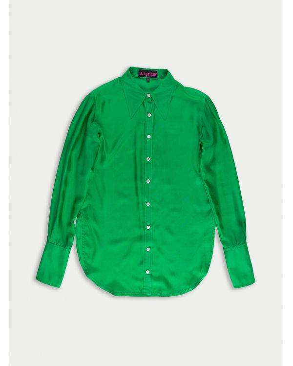 CHEMISE TASHA LIGHTWEIGHT SILK GREEN