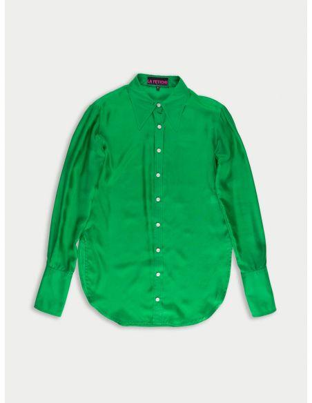 CHEMISE TASHA LIGHTWEIGHT SILK GREEN