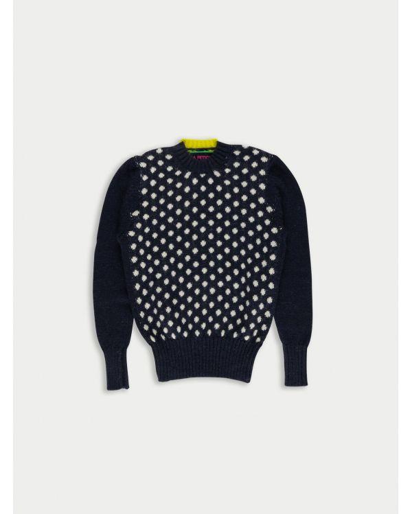 PULL LIZA SPOTTY INSTARSIA NAVY