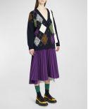 CARDIGAN BLUE BASE MULTICOLOR RHOMBUS