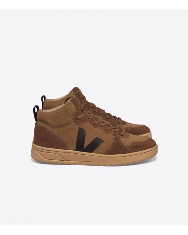 SNEAKERS V-15 SUEDE BROWN BLACK