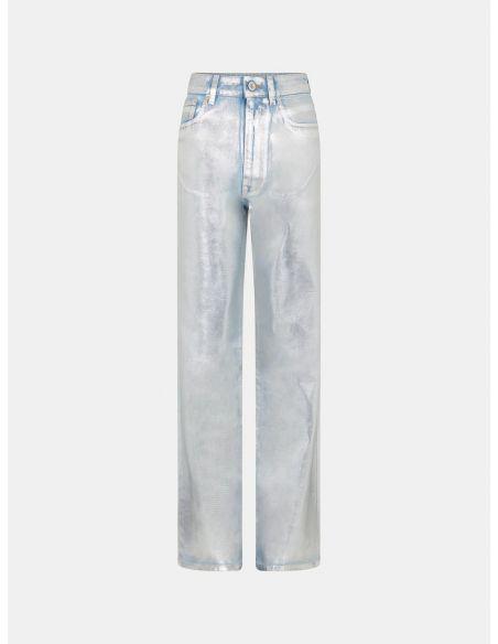 PANTALON FLARE METALLIC SILVER