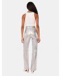PANTALON FLARE METALLIC SILVER