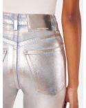 PANTALON FLARE METALLIC SILVER
