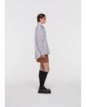 CHEMISE STRIPED POPLIN WHITE BLACK