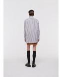 CHEMISE STRIPED POPLIN WHITE BLACK