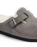 MULES BOSTON SHEARLING STONE COIN