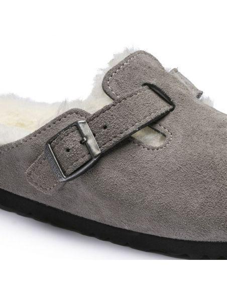MULES BOSTON SHEARLING STONE COIN