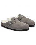 MULES BOSTON SHEARLING STONE COIN