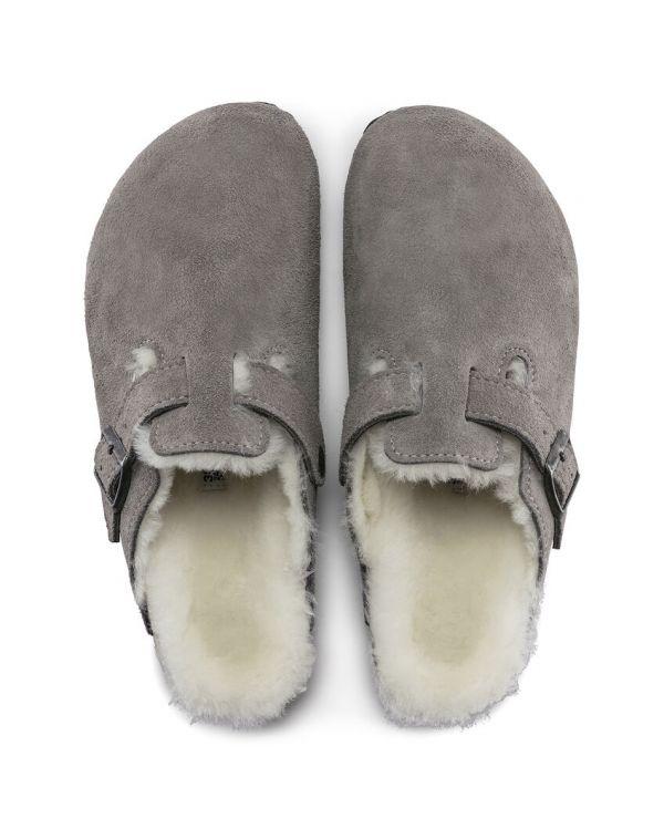MULES BOSTON SHEARLING STONE COIN