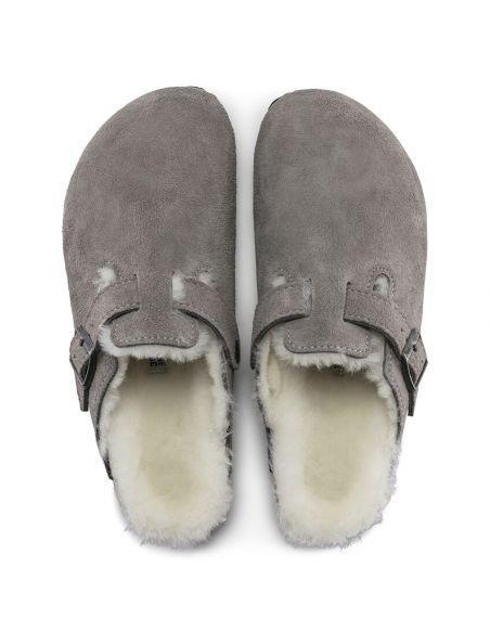 MULES BOSTON SHEARLING STONE COIN
