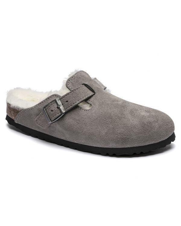 MULES BOSTON SHEARLING STONE COIN