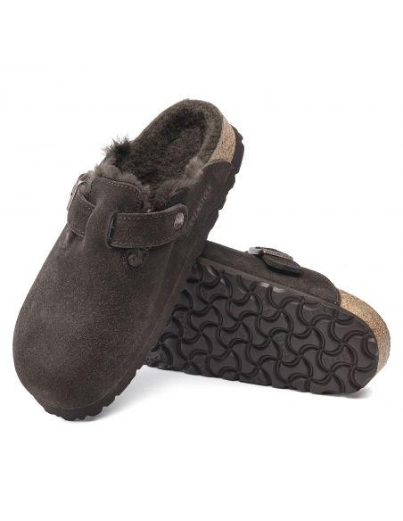 BOSTON MULES FUR MOCCA