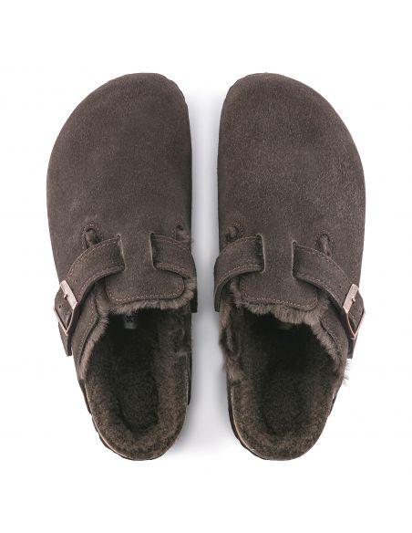 BOSTON MULES FUR MOCCA