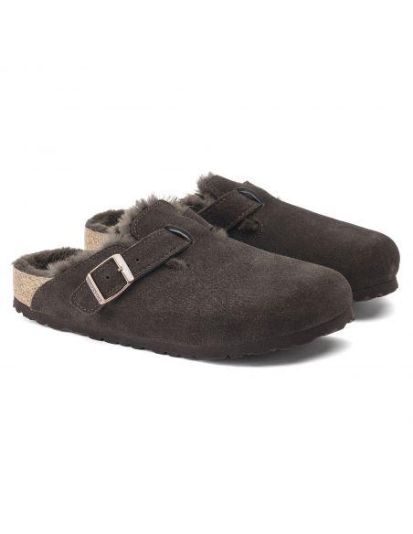 BOSTON MULES FUR MOCCA