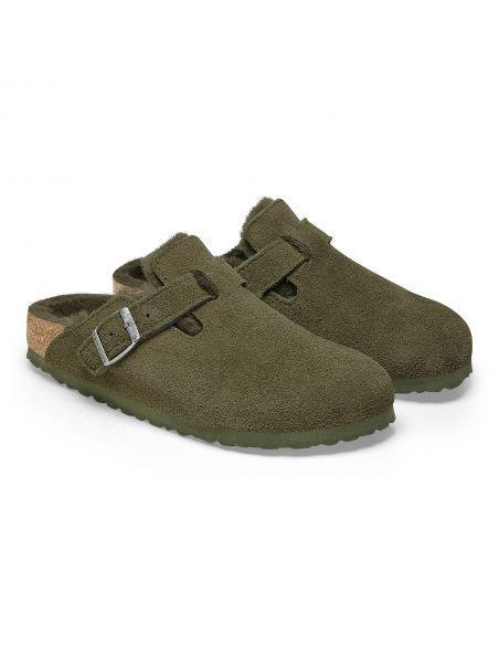 MULES BOSTON EN FOURRURE THYME