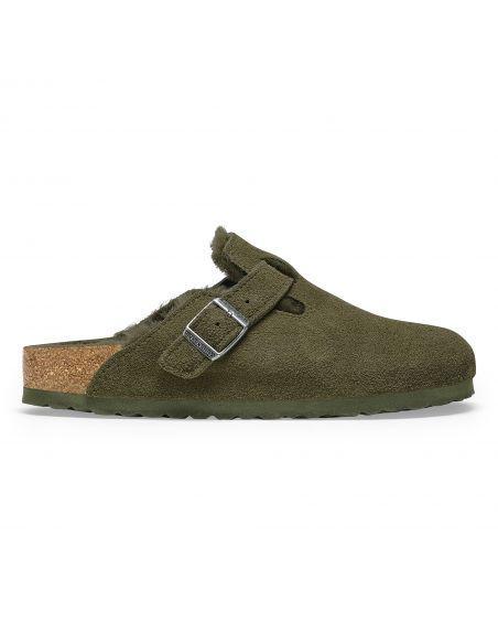MULES BOSTON EN FOURRURE THYME