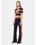PANTALON FLARE ÉLASTIQUE EN MAILLE