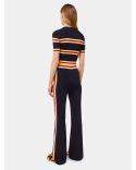ELASTIC KNIT FLARE PANTS