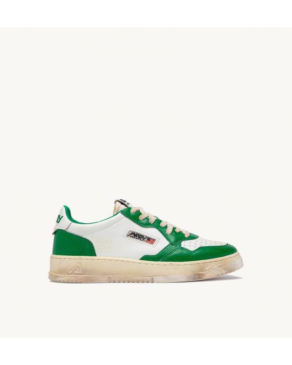Sneakers MEDALIST SUPER VINTAGE LOW MAN en cuir blanc et vert