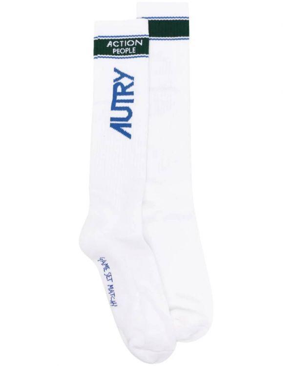 SPORTY UNISEX socks - WHITE BLUE