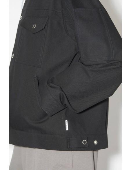 SURCHEMISE EN COTON MÉLANGÉ NOIR