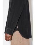 CORDUROY BUTTON DOWN SHIRT - BLACK