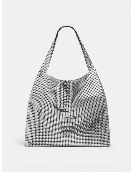 SAC CABAS PIXEL SILVER