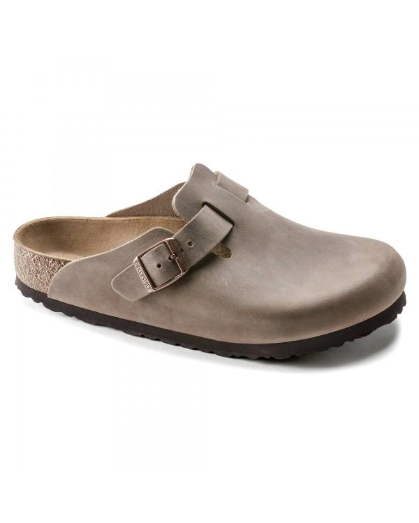 Mules BOSTON Cuir huilé TABACCO BROWN