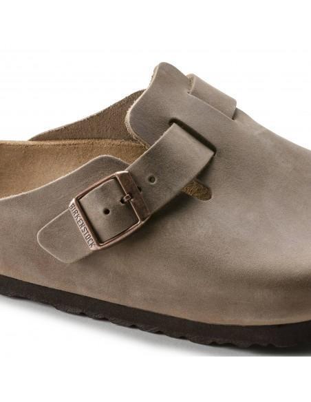 Mules BOSTON Cuir huilé TABACCO BROWN