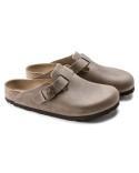 BOSTON Mules Oiled leather TABACCO BROWN