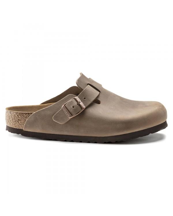 Mules BOSTON Cuir huilé TABACCO BROWN