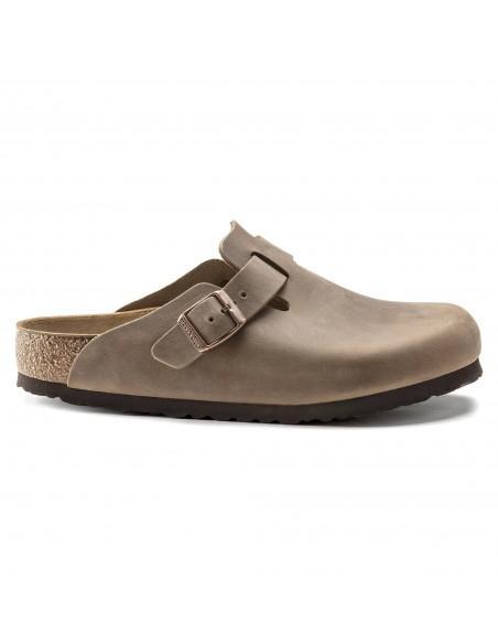 Mules BOSTON Cuir huilé TABACCO BROWN