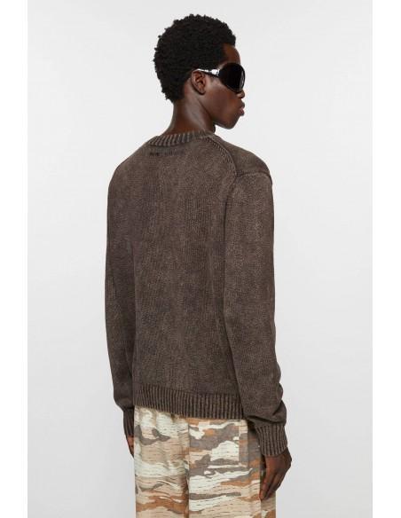 ACID WASH SWEATER Coffee brown