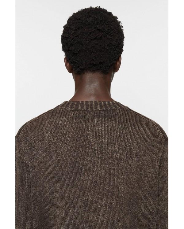 ACID WASH SWEATER Coffee brown