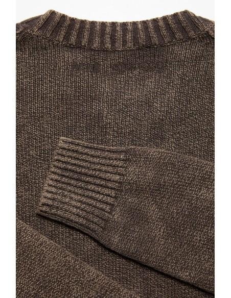ACID WASH SWEATER Coffee brown