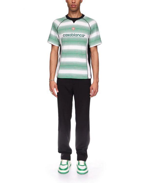 T-SHIRT FOOTBALL GRADIENT STRIPE PANELLED