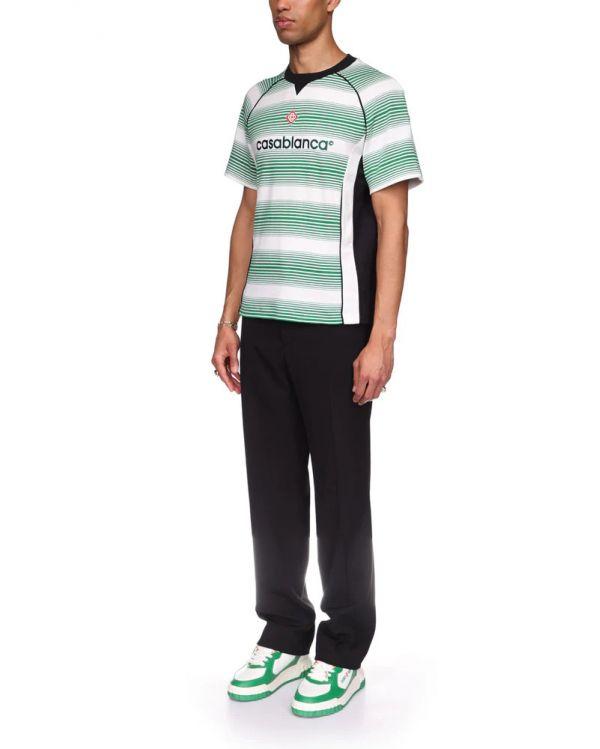 T-SHIRT FOOTBALL GRADIENT STRIPE PANELLED