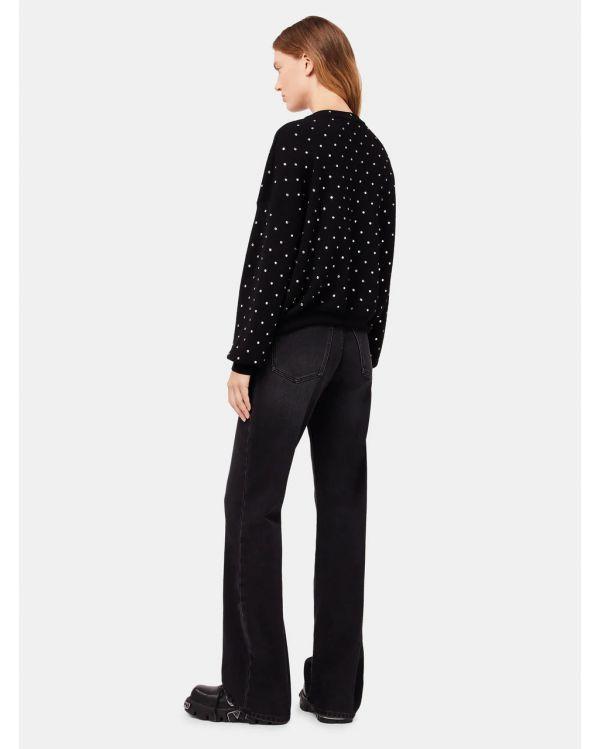 PULL EN LAINE ORNÉ DE CRISTAUX BLACK