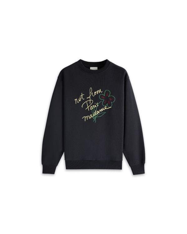 THE SKETCH SLOGAN SWEATSHIRT - BLACK