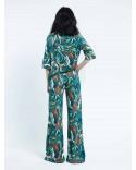 GIUDECCA trousers – Coral aqua green