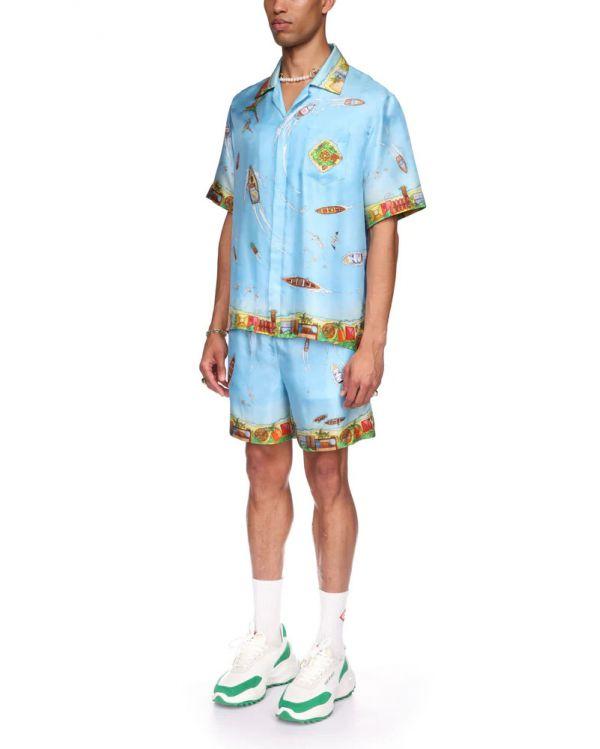 HOMEMADE SILK SHIRT ON STILTS