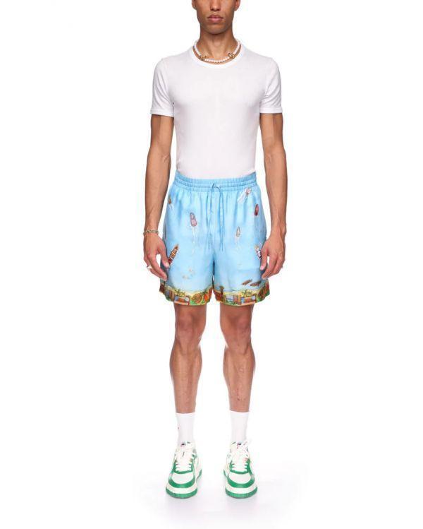 HOMEMADE SILK SHORTS ON STILTS