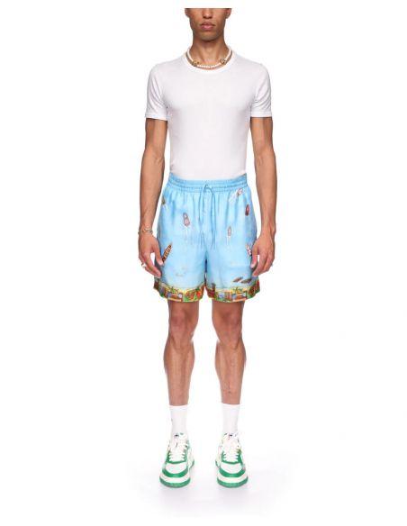 SHORT EN SOIE MAISON SUR PILOTI