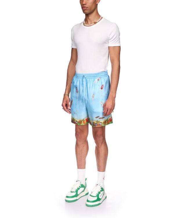 HOMEMADE SILK SHORTS ON STILTS